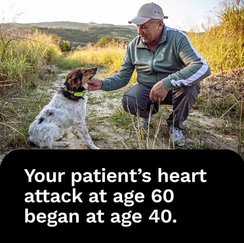 Heart attack at 60 started at 40